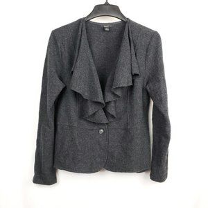 Alfani Ruffled Collar 100% Merino Wool Sweater